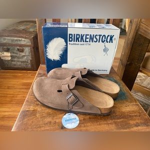 COPY - Birkenstock Boston, Soft footbed, Embossed Soft-Nubuck Seal Brown